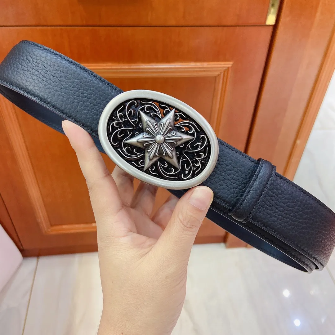 💰480💰Full package💰 💍Purchase level 𝐂𝐡𝐫𝐨𝐦𝐞𝐇𝐞𝐚𝐫𝐭𝐬 Crow Heart Detachable model. High-quality six-pointed star hardware with first-layer lychee leather belt, very cool. Width 3.8cm